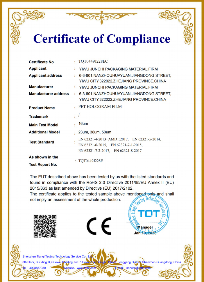 Certificate of Compliance